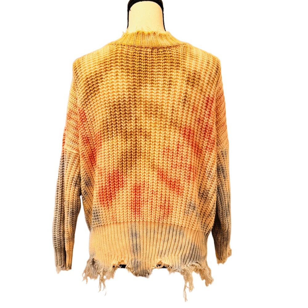 MAIN STRIP RAW edge frayed sweater women’s size Small - Picture 14 of 14